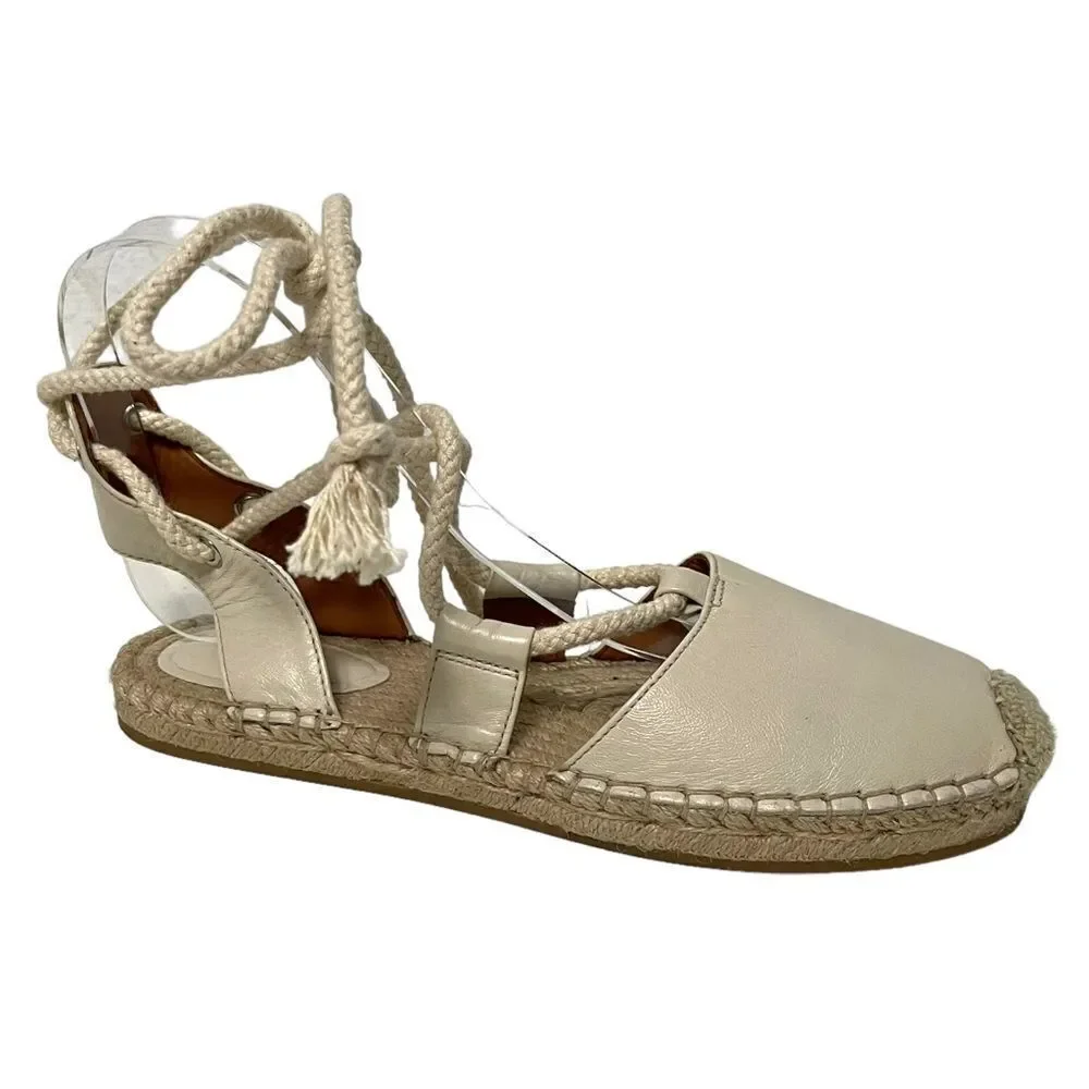 & OTHER STORIES D’Orsay Ankle Wrap Tie Espadrilles 37